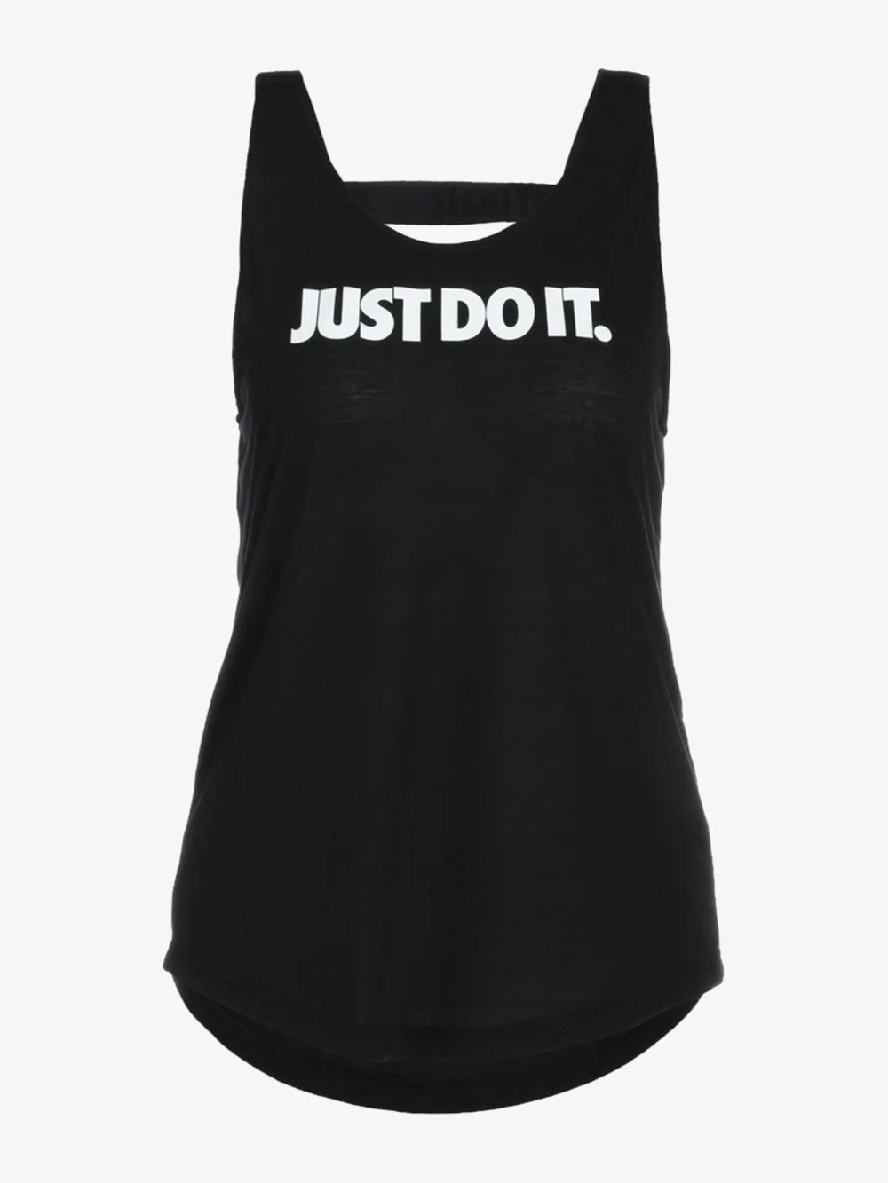 Nike Black Tank Top with White "Just Do It." Logo